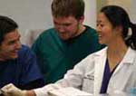 students in anatomy lab