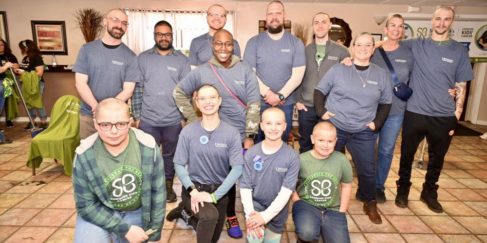 BALD IS BEAUTFIUL: Team Upstate members were sheared by stylists at Vinyasa Salon and Spa to raise money and awareness for St. Baldrick's Foundation's fight against childhood cancer. The Upstate community raised more than $9,000 to fund pediatric oncology research and clinical trials.