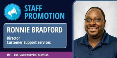 IMT Announces Promotion of Ronnie Bradford to Director of Customer Support Services