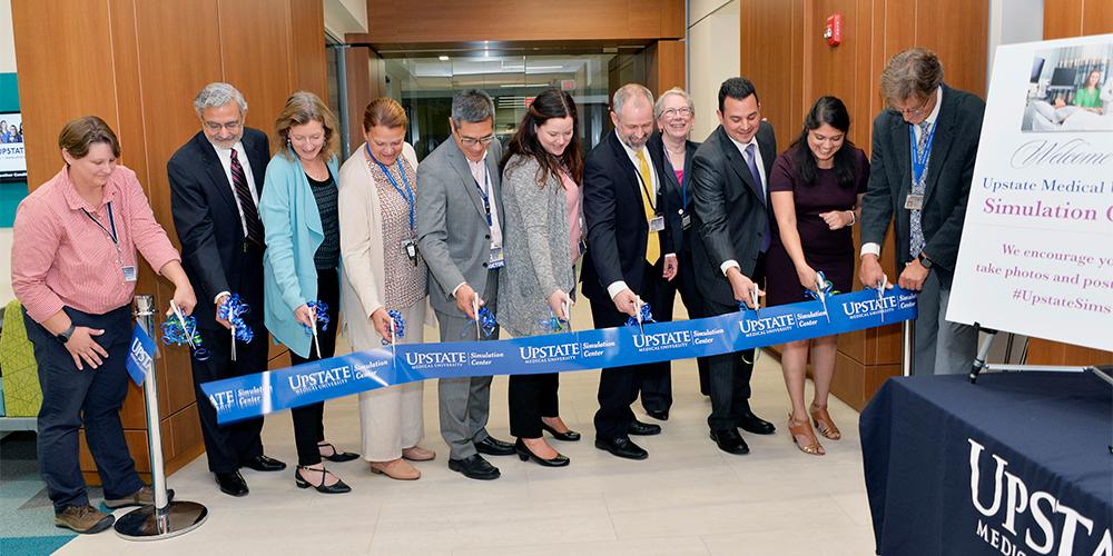 ribbon-cutting for the simulation center